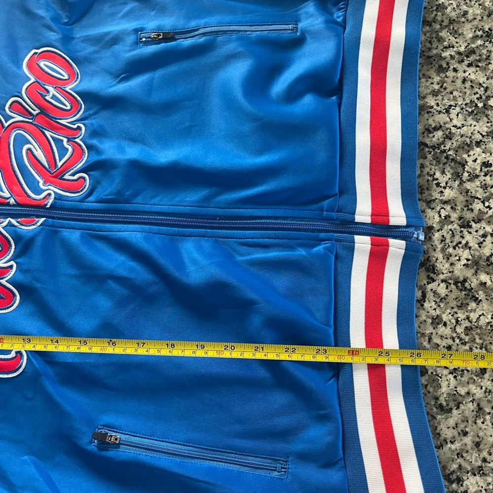 Puerto Rico Blue Baseball Athletic Zip-Up Jacket - Picture 7 of 8